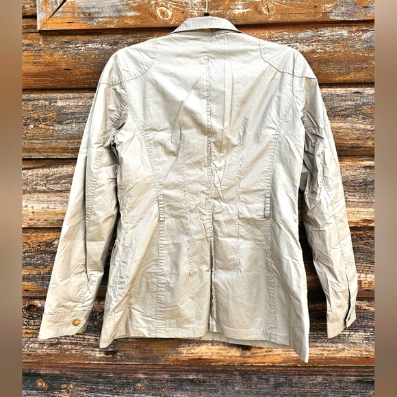 Michael Kors Khaki Jacket Raincoat Top Snap Up & Full Zipper W/ Pockets Size XS - Picture 6 of 12
